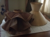 Original Early American Ruffled Lampshade Cover Tore Down