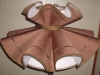 Early American Ruffled Silk Lampshade Restored