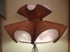 lampshade, early american, ruffled, restore, repair