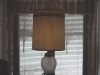 Large Fabric Laminated Lampshade Restored