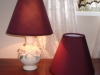 lampshades, replace, cover, burgundy, fabric, styrene