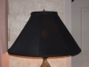 lampshade, black, contemporary, fabric, restored, repaired