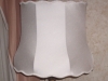 lampshade, scalloped, vintage, recovered, restored, repaired, shade