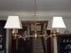 Vintage, chandelier, rectangle, shades, recovered, restored, repair, shades