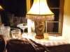 lampshade, restored, vintage, bell, silk, lamp, shade