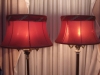 lampshades, vintage, bell, valance, torch floor lamp