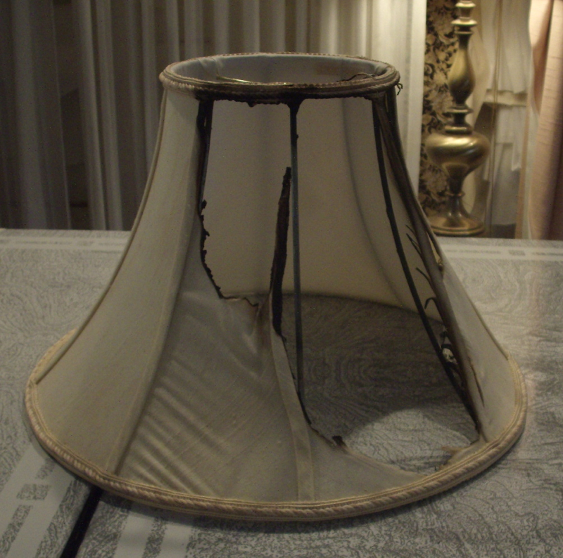Fabric Lampshade Lighting Safety Caution, How To Fix A Broken Lampshade Frame