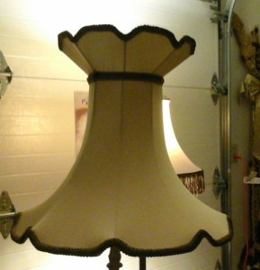 gold, victorian, lampshade, restore