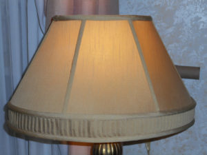 lampshade, original, gold, fabric, vintage, deco, shade