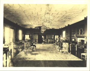 stan hywet, historic, music room, chandelier, restore, lampshades